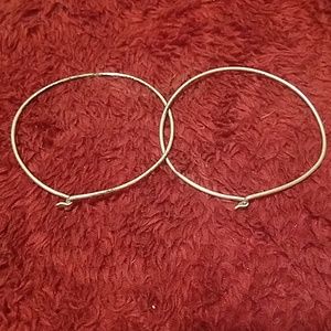 2 silver Bangles